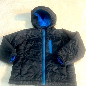 Lands’ End EUC Sz S (4) Black Puffer Jacket Full Zip Snow Outdoor Winter New